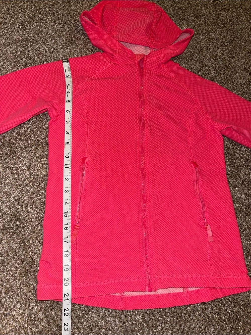 all in motion Girls' coral hooded jacket